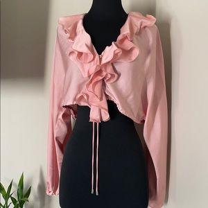 Pink c/meo ruffle from blouse
